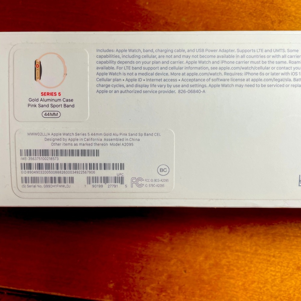 Gently used Inwarch series 5 44 mm. With pink and black wrist bands, car charger